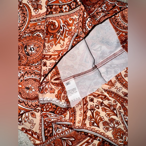 Paisley Print Boho High Waist Mini Skirt - Picture 7 of 7